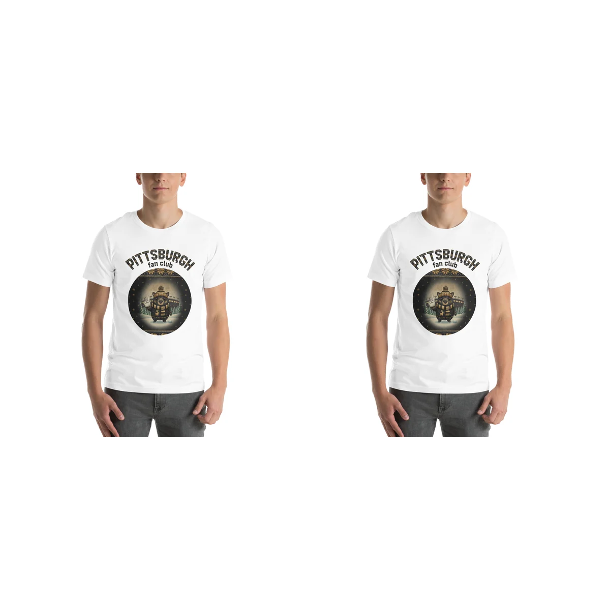 Pittsburgh Fan Matching Christmas Shirts for Couples | Two Tees, City Colours