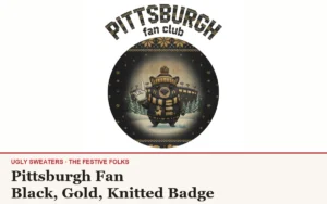 The Pittsburgh Fan character design, a deadpan burly black bear superfan in black and gold with a foam finger