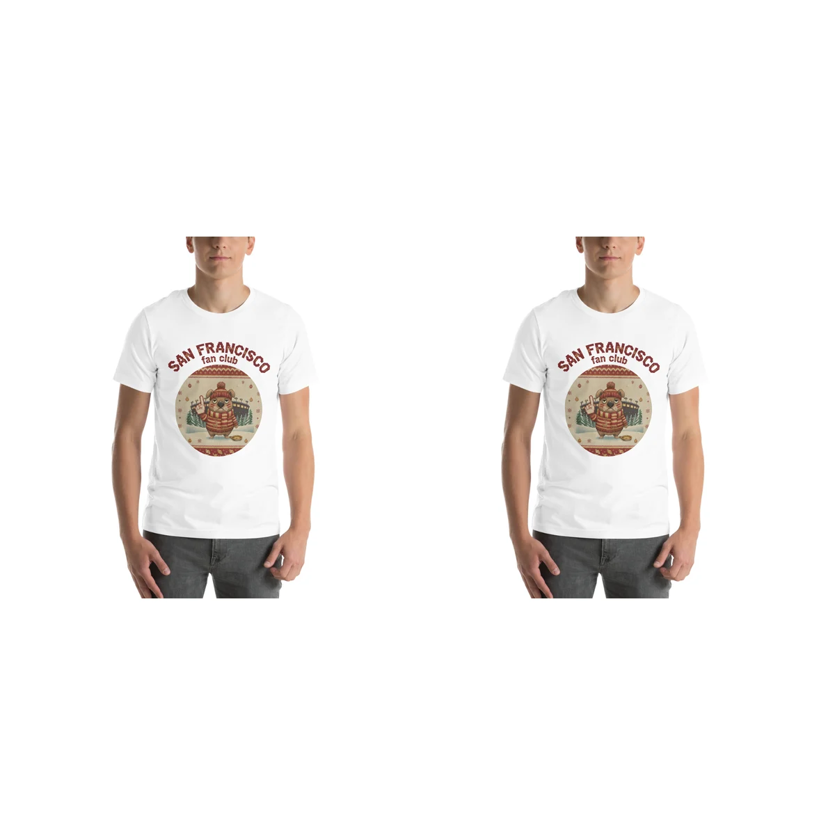 San Francisco Fan Matching Christmas Shirts for Couples | Two Tees, City Colours