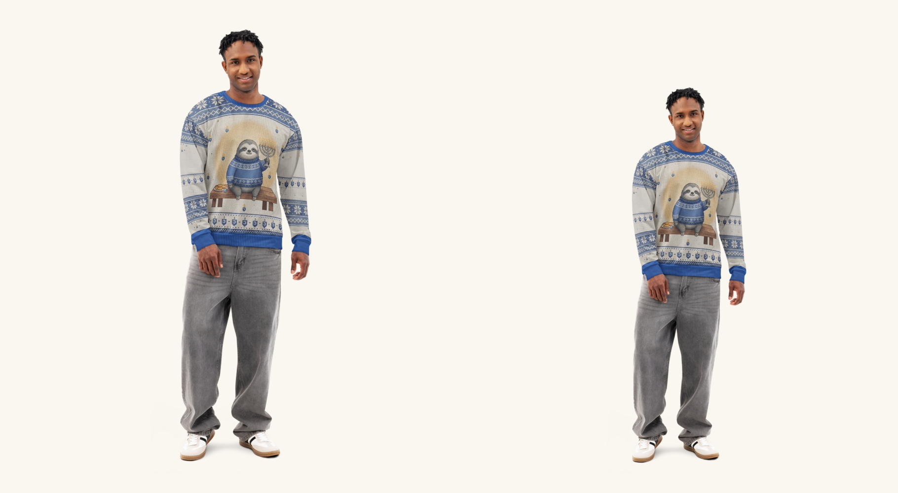 Slow Burn couples sweatshirt set on two models