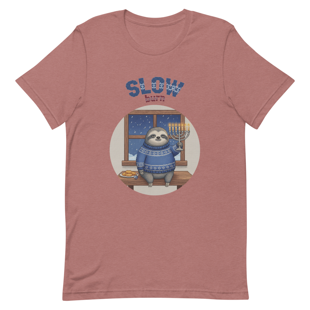 Slow Burn Ugly Christmas Tee โ Mauve flat