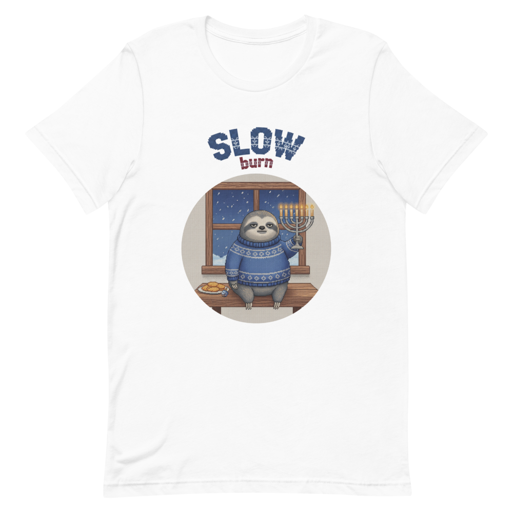 Slow Burn Ugly Christmas Tee โ Pure White flat