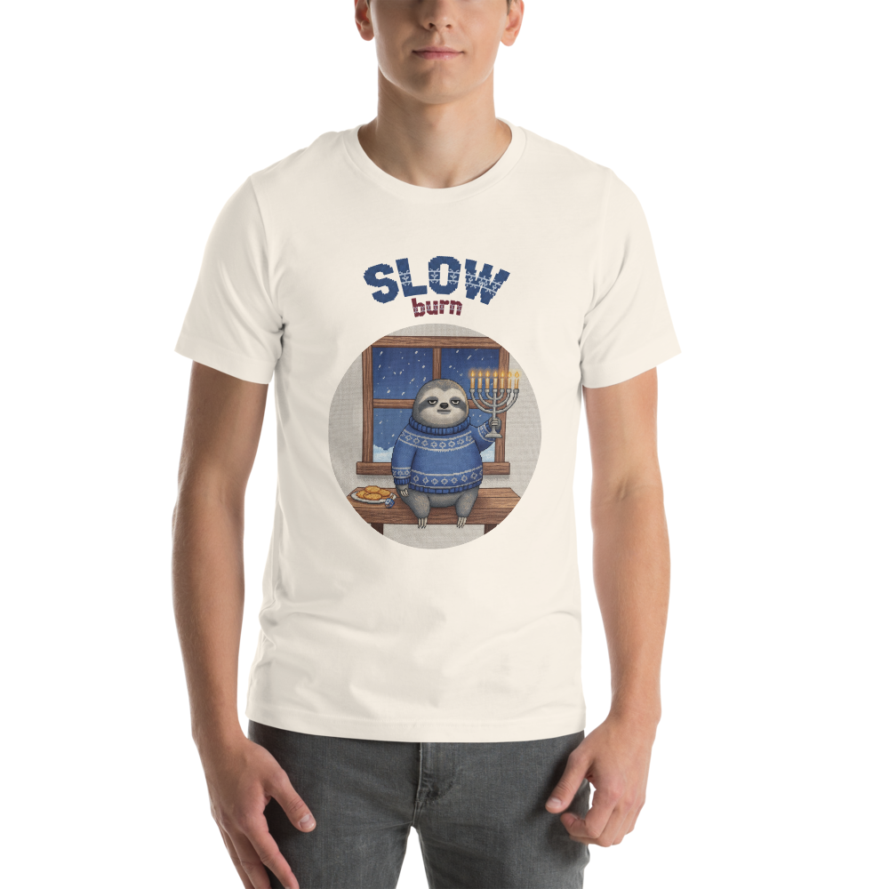 Slow Burn Ugly Christmas Tee โ Vintage White model