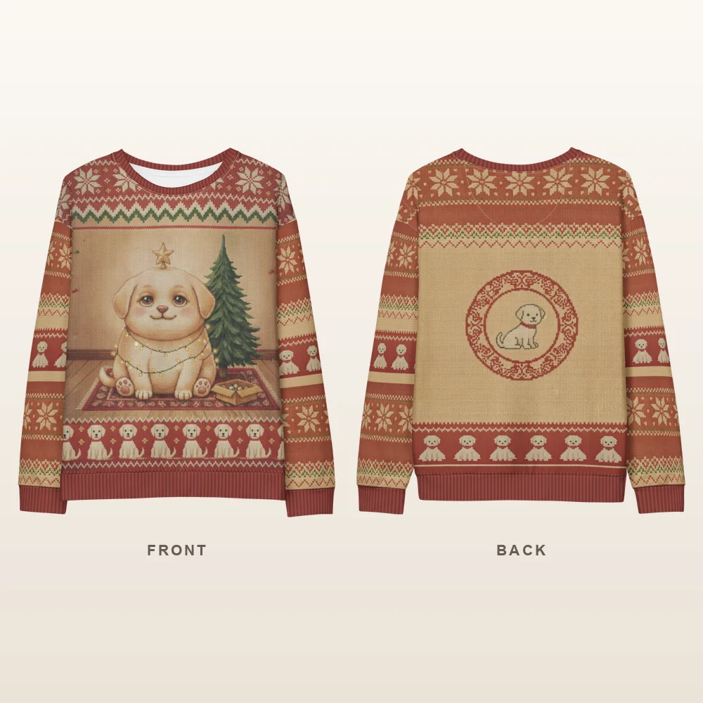 Merry Woofmas Ugly Christmas Sweater, Sweatshirt