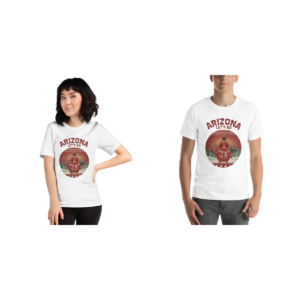 Arizona Fan matching Christmas tees for couples, pure white