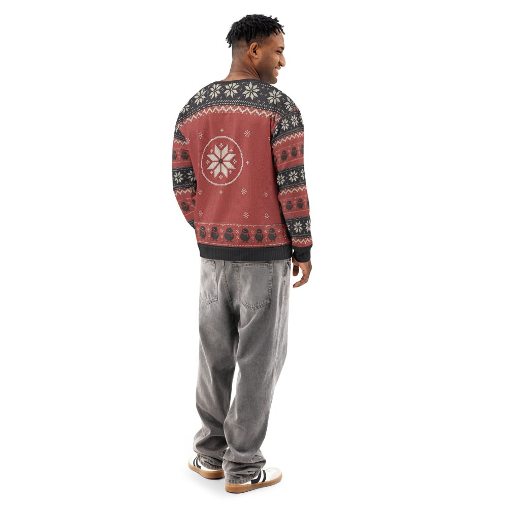 Atlanta Fan ugly Christmas sweatshirt, men's back
