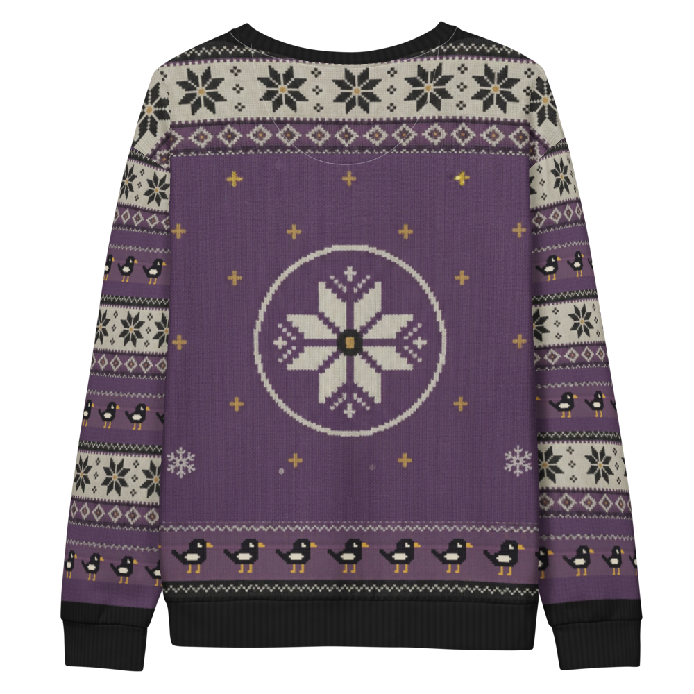 Baltimore Fan ugly Christmas sweatshirt, back flat