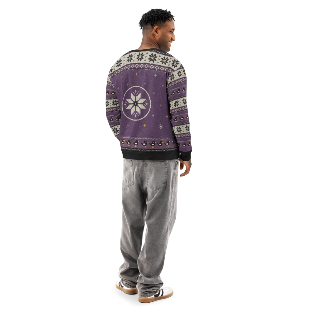 Baltimore Fan ugly Christmas sweatshirt, men's back