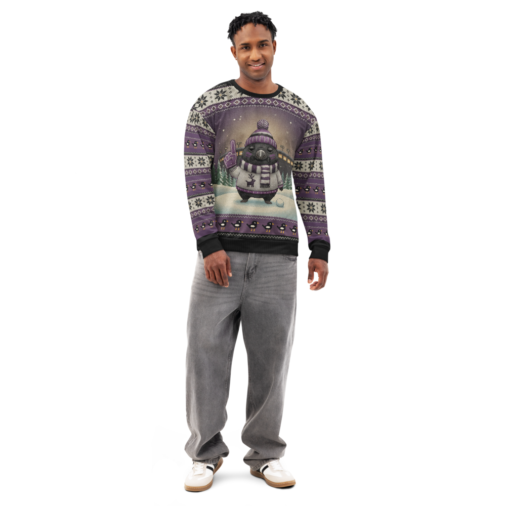 Baltimore Fan ugly Christmas sweatshirt, men's front