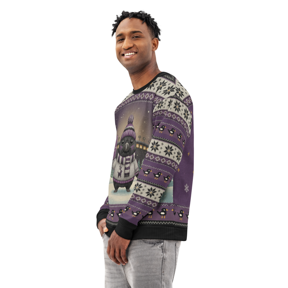 Baltimore Fan ugly Christmas sweatshirt, men's side