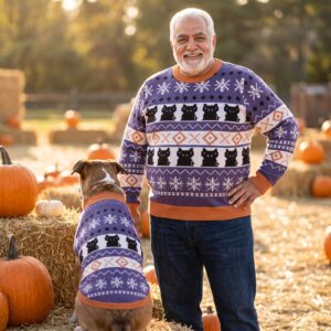 Plus size styling photo, Black Cat Halloween Matching Set