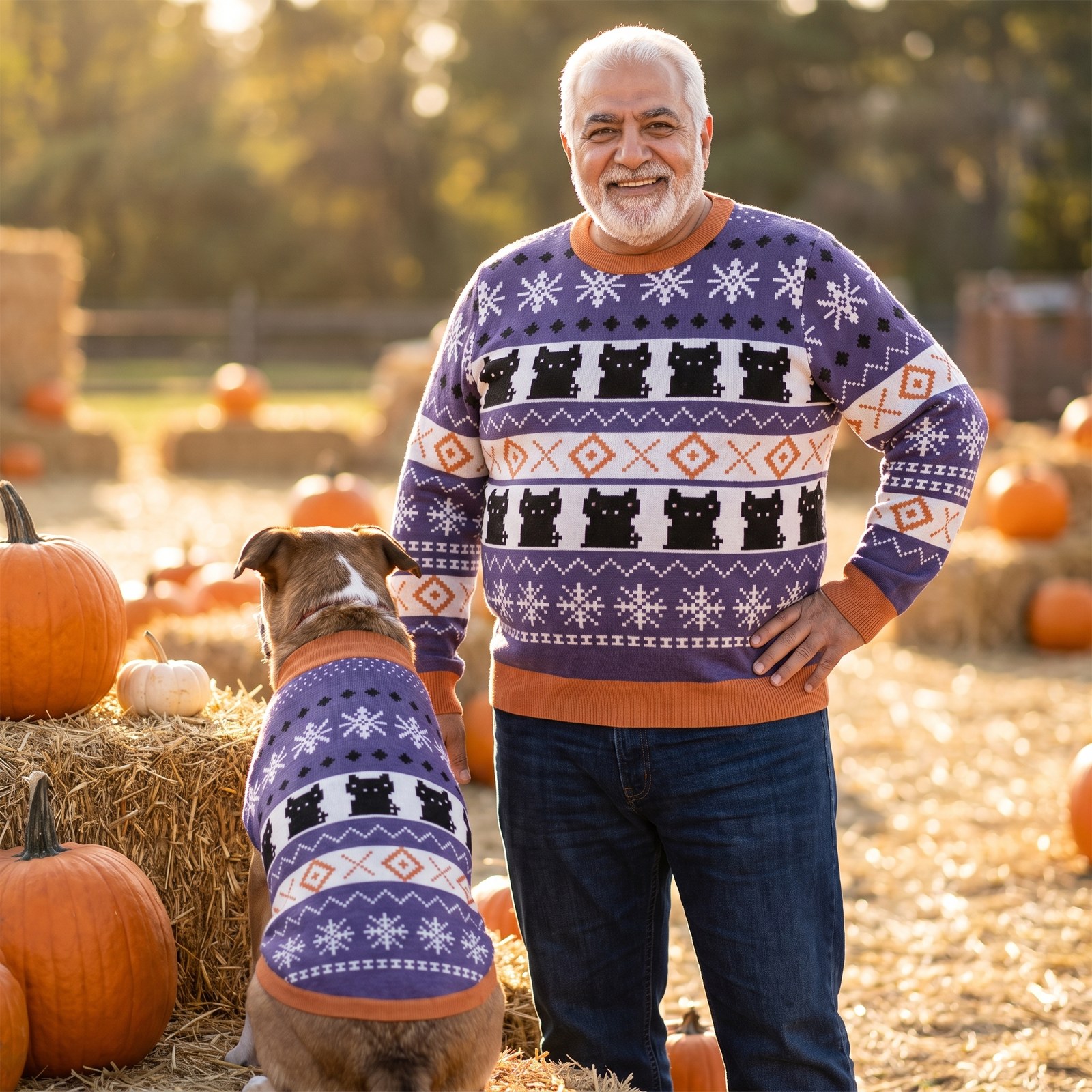 Plus size styling photo, Black Cat Halloween Matching Set
