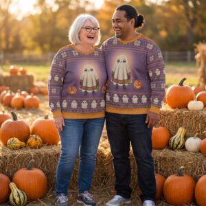 Plus size styling photo, Boo Who Matching Halloween Sweatshirts for Couples