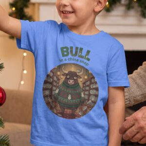 Bull in a China Shop Kids Ugly Christmas Shirt