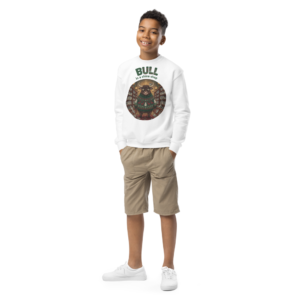 Bull in a China Shop Kids Ugly Christmas Sweater | Youth Crewneck Sweatshirt