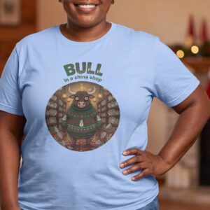 Bull in a China Shop Ugly Christmas Shirt