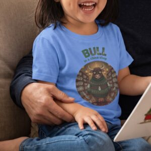 Bull in a China Shop Toddler Ugly Christmas Shirt