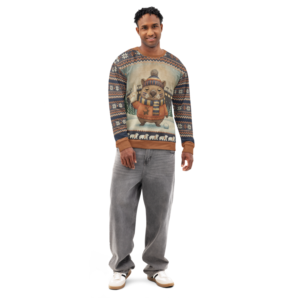 Chicago Fan ugly Christmas sweatshirt, men's front