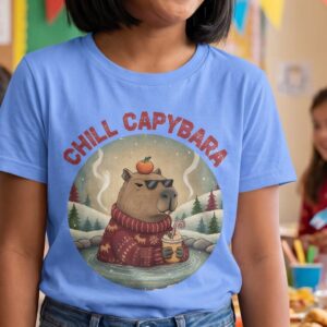 Styling photo, Chill Capybara Kids Ugly Christmas Shirt