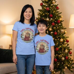 Styling photo, Chill Capybara Matching Parent and Child Christmas Shirts