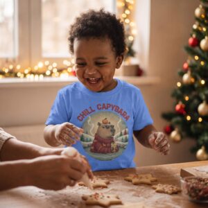 Styling photo, Chill Capybara Toddler Ugly Christmas Shirt