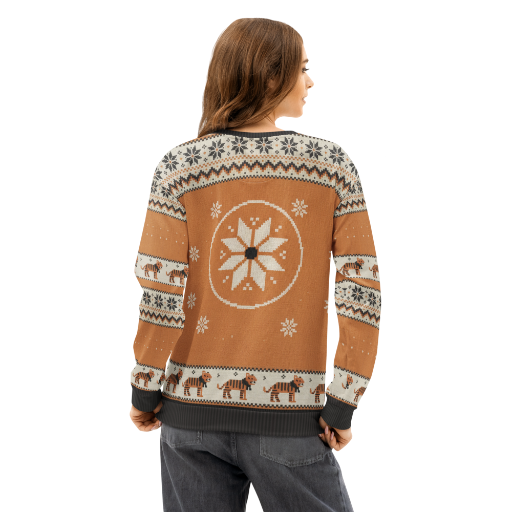Cincinnati Fan ugly Christmas sweatshirt, women's back