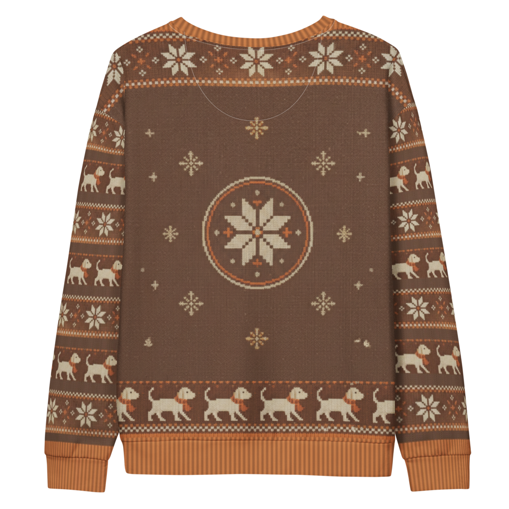 Cleveland Fan ugly Christmas sweatshirt, back flat