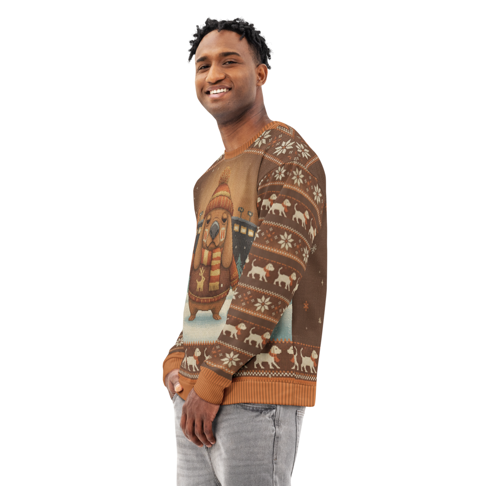 Cleveland Fan ugly Christmas sweatshirt, men's side