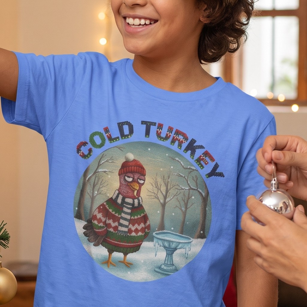 Styling photo, Cold Turkey Kids Ugly Christmas Shirt
