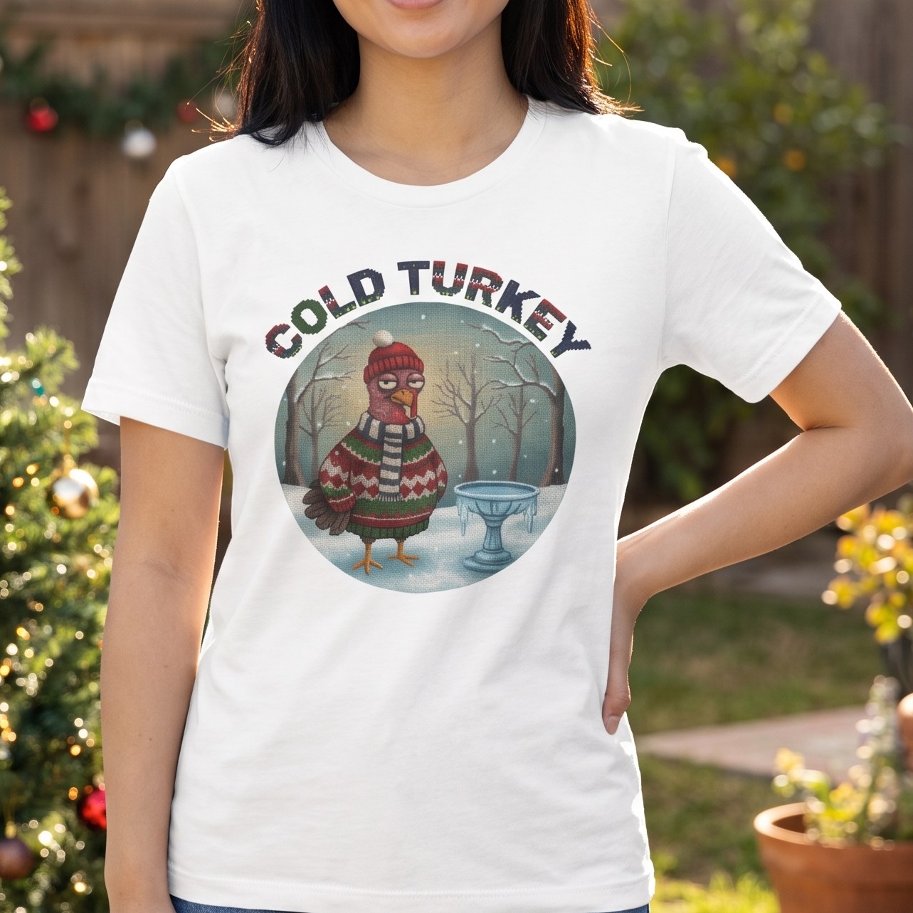 Styling photo, Cold Turkey Ugly Christmas Shirt