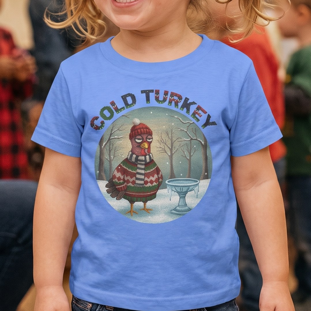 Styling photo, Cold Turkey Toddler Ugly Christmas Shirt