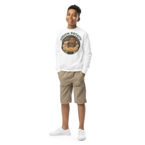 Couch Potato Kids Ugly Christmas Sweater | Youth Crewneck Sweatshirt