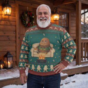 Plus size styling photo, Couch Potato Ugly Christmas Sweater
