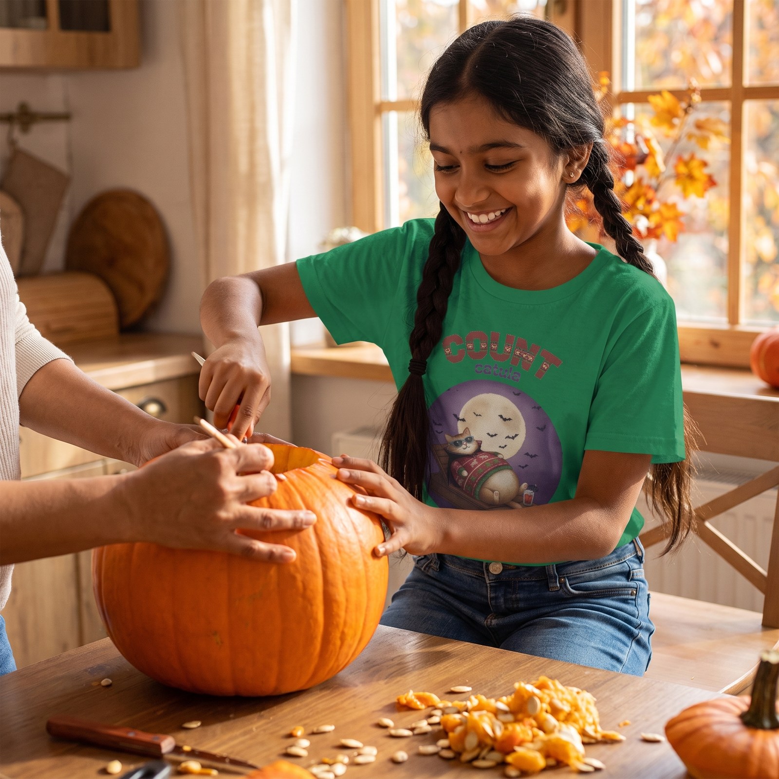 Styling photo, Count Catula Kids Halloween Shirt for Boys and Girls