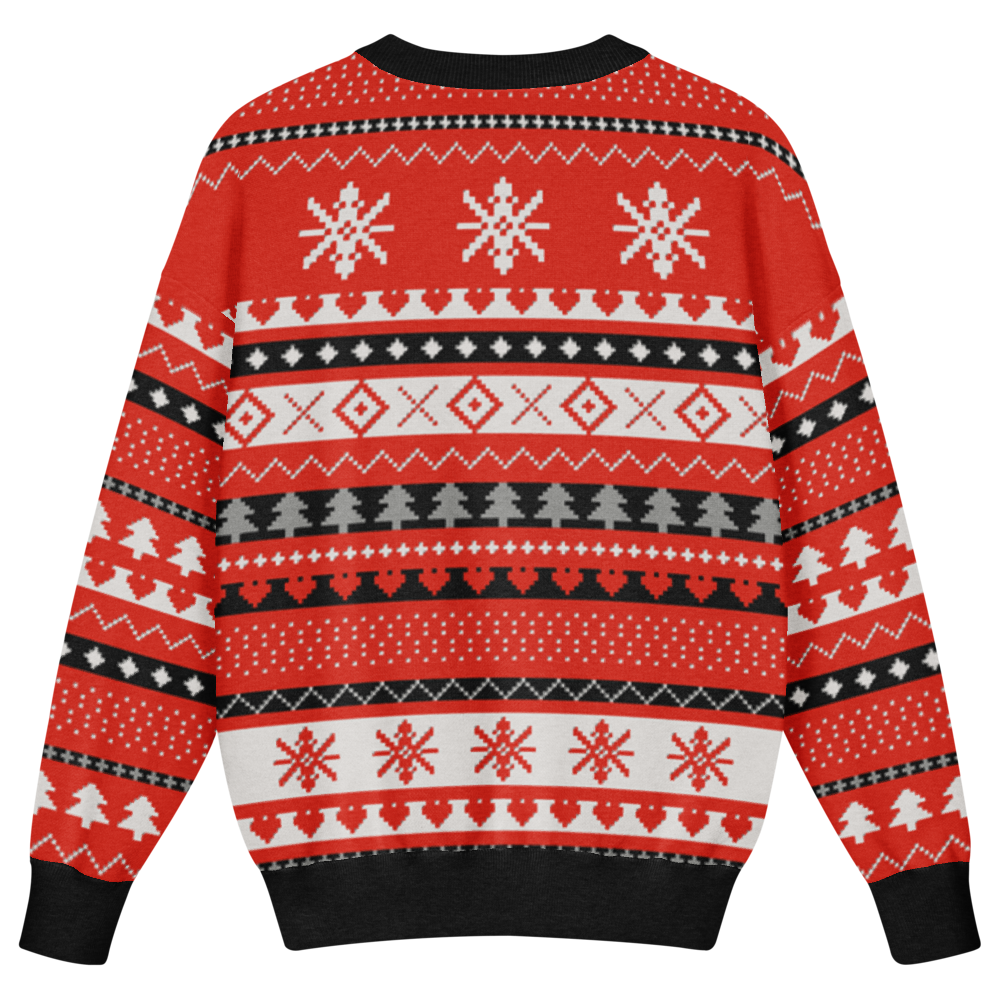 Dala Horse Kids Ugly Christmas Sweater | Real Knit Scandinavian Crewneck back