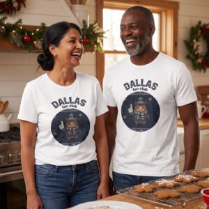 Styling photo, Dallas Fan Matching Christmas Shirts for Couples