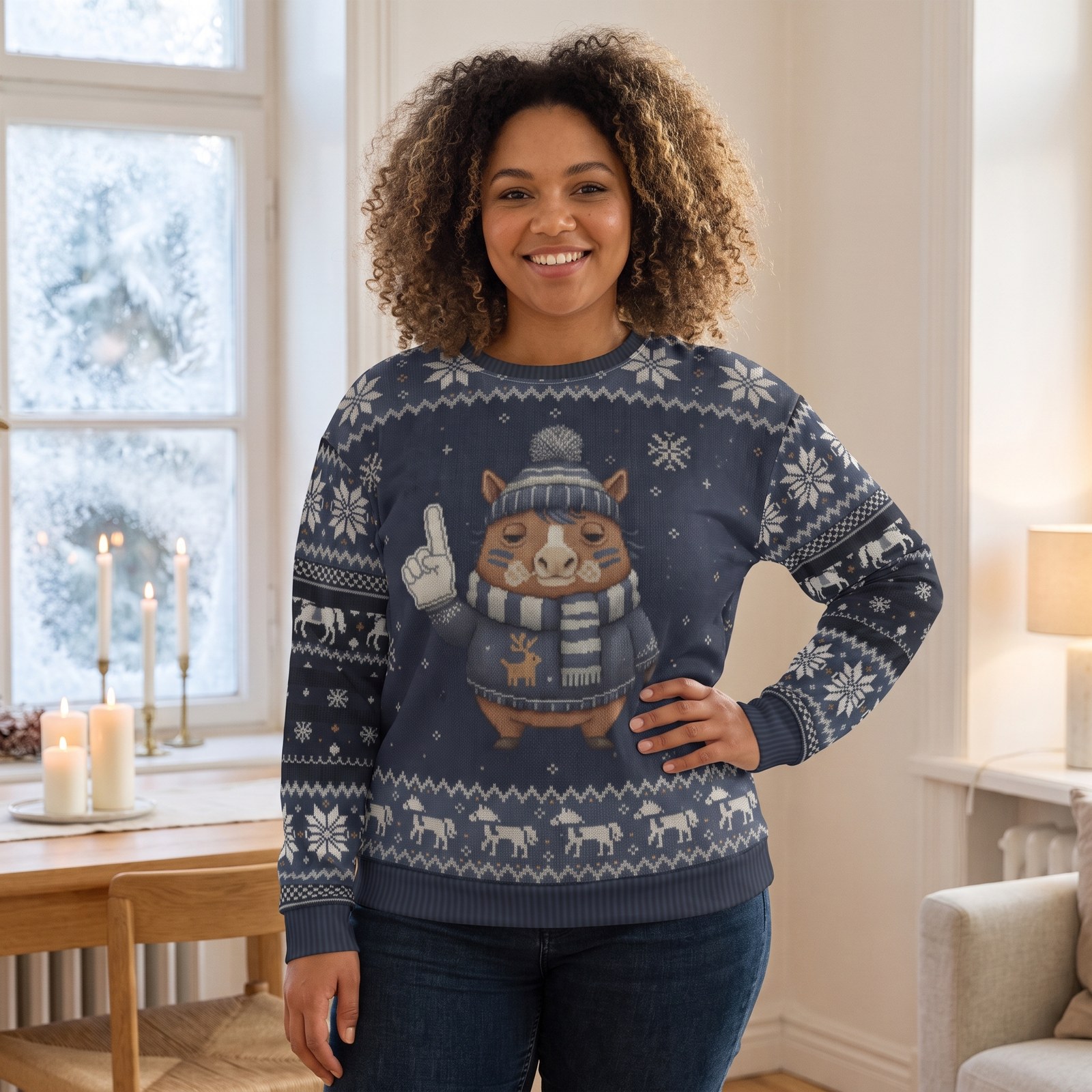 Plus size styling photo, Dallas Fan Ugly Christmas Sweater