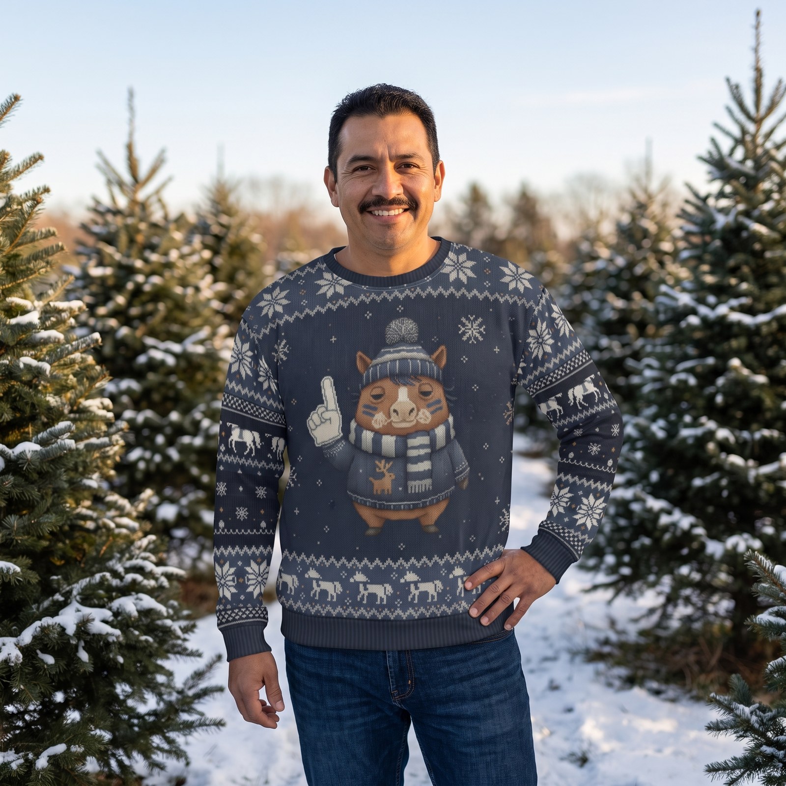 Styling photo, Dallas Fan Ugly Christmas Sweater