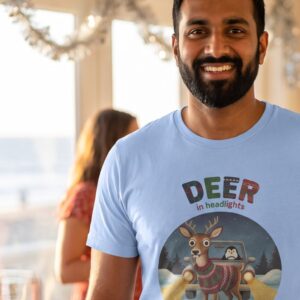 Deer in Headlights Ugly Christmas Shirt