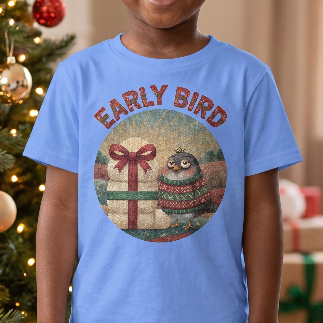Styling photo, Early Bird Toddler Ugly Christmas Shirt