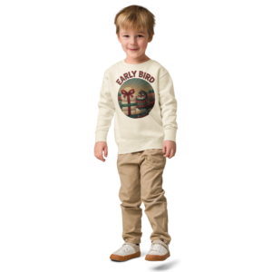Early Bird Toddler Ugly Christmas Sweater | Kids Crewneck Sweatshirt, Ages 2 to 7