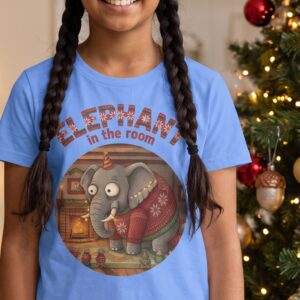 Elephant in the Room Kids Ugly Christmas Shirt