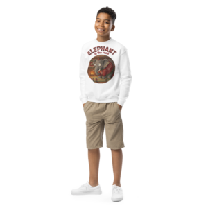 Elephant in the Room Kids Ugly Christmas Sweater | Youth Crewneck Sweatshirt