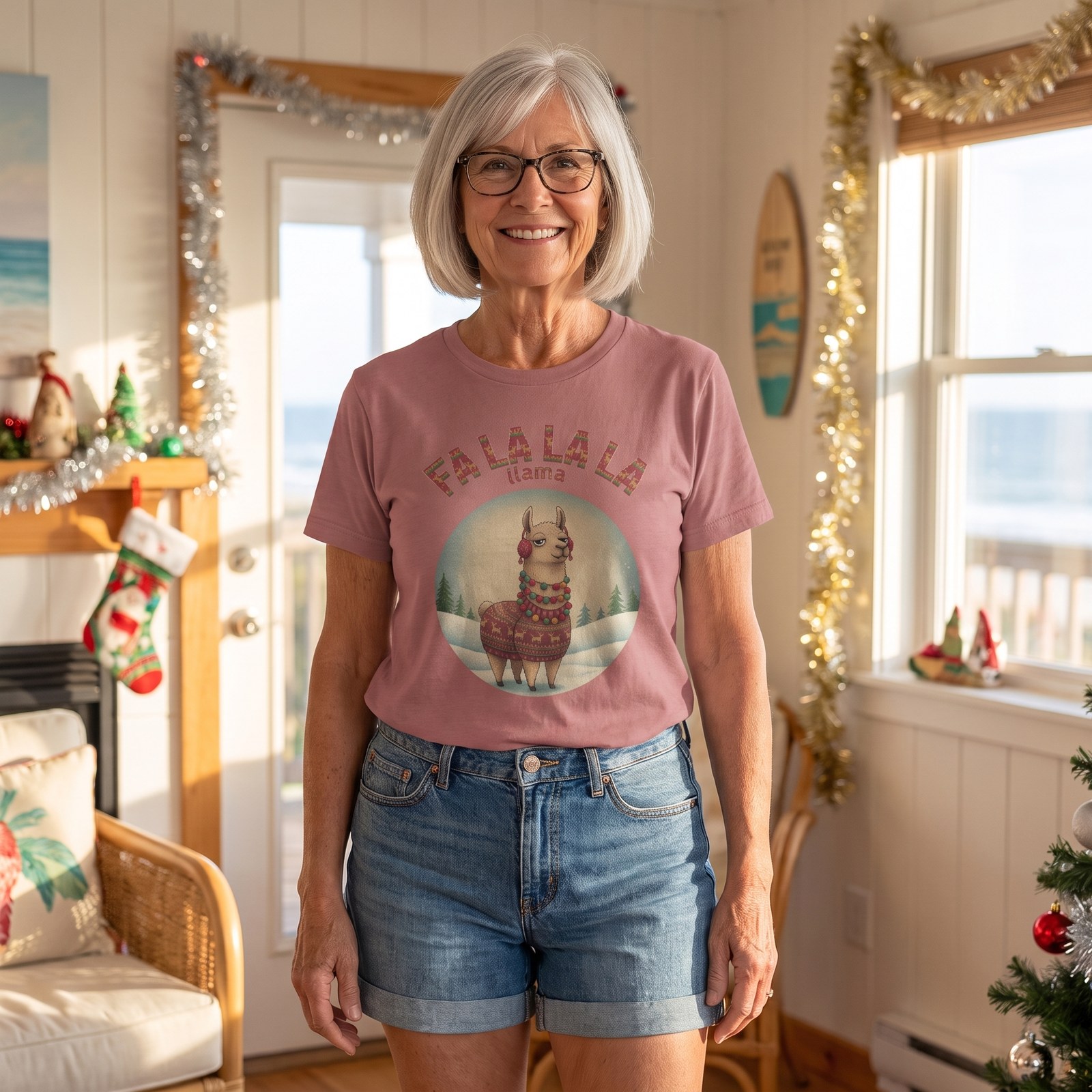 Styling photo, Fa La La La Llama Ugly Christmas Shirt