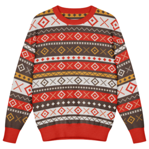 Fair Isle Kids Ugly Christmas Sweater | Real Knit Allover Crewneck 1