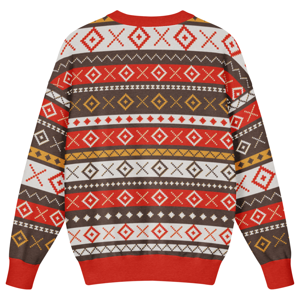Fair Isle Kids Ugly Christmas Sweater | Real Knit Allover Crewneck 2