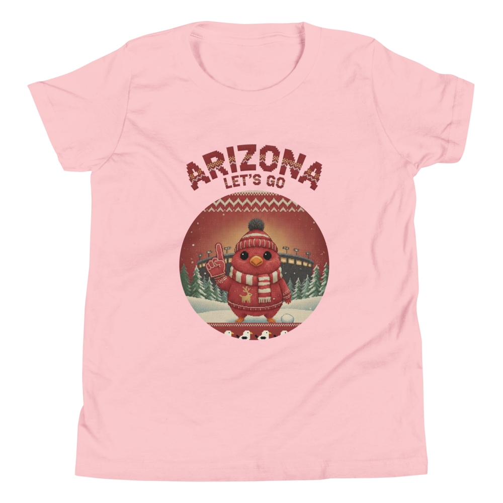 Arizona Fan kids tee, light pink flat