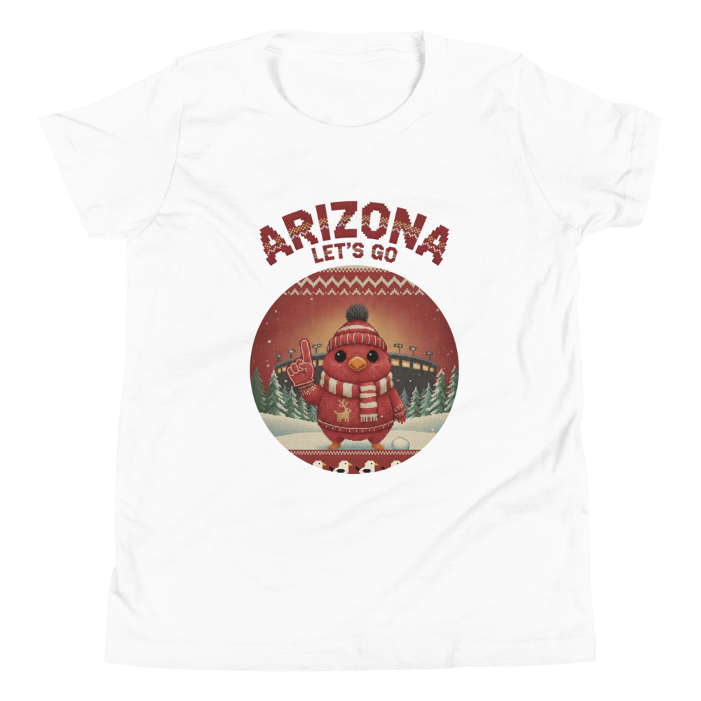 Arizona Fan kids tee, pure white flat