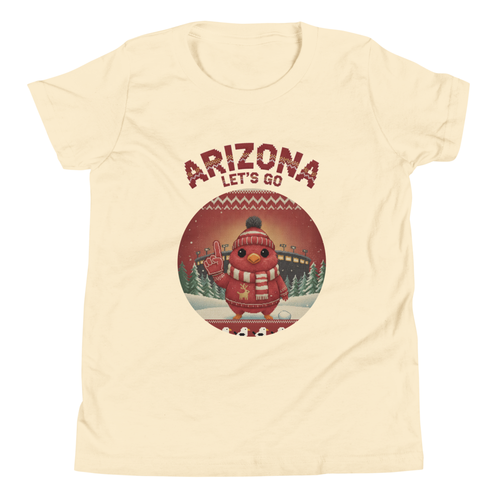 Arizona Fan kids tee, vintage white flat