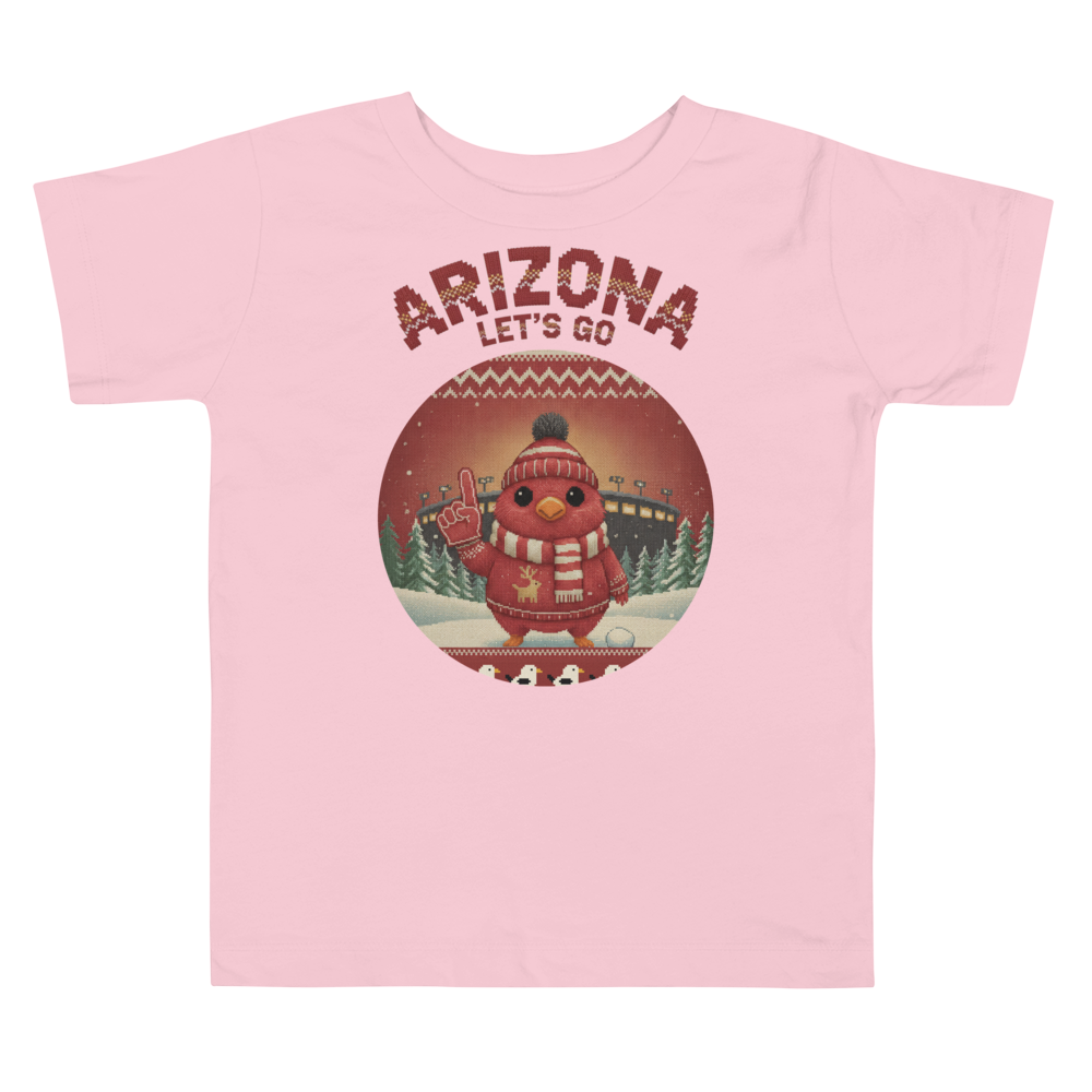 Arizona Fan toddler tee, light pink flat